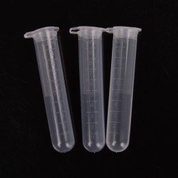 Plast Transparent Provrör Med lock 10 ml - 0.495
