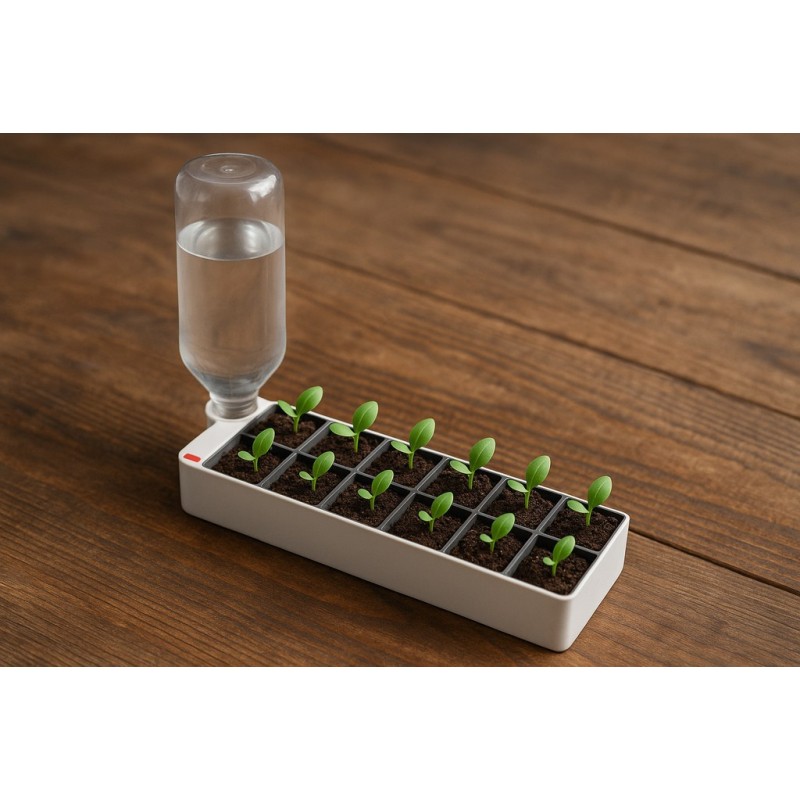 Selbstbewässernder Anzuchttopf (PET-Flasche)