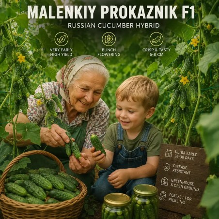Semillas de pepino Malenkiy Prokaznik F1