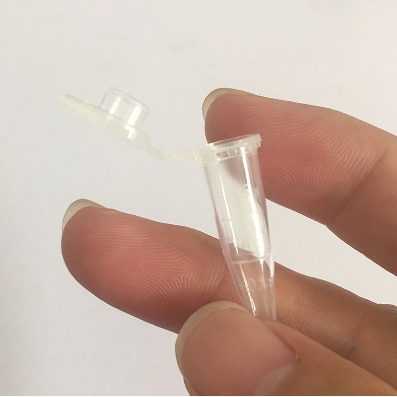 Tube d'essai transparent en plastique avec couvercle 0,5 ml - Prix