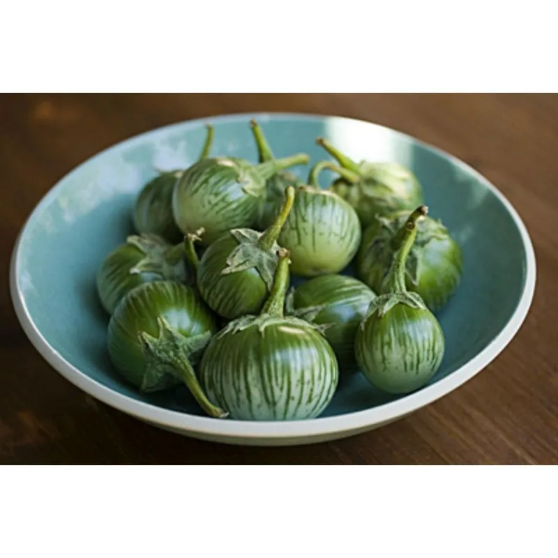 Graines d'aubergine vertes rondes thaïlandaises