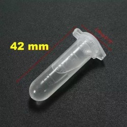 Tubo de teste plástico transparente com tampa 2 ml