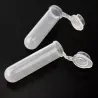 Tubo de prueba transparente de plástico con tapa 4 ml
