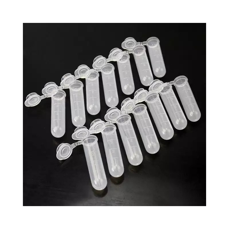 Tube d'essai transparent en plastique avec couvercle 4 ml