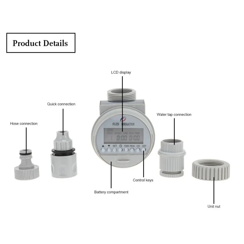 Solar LCD Timer Riego automático recargable automático
