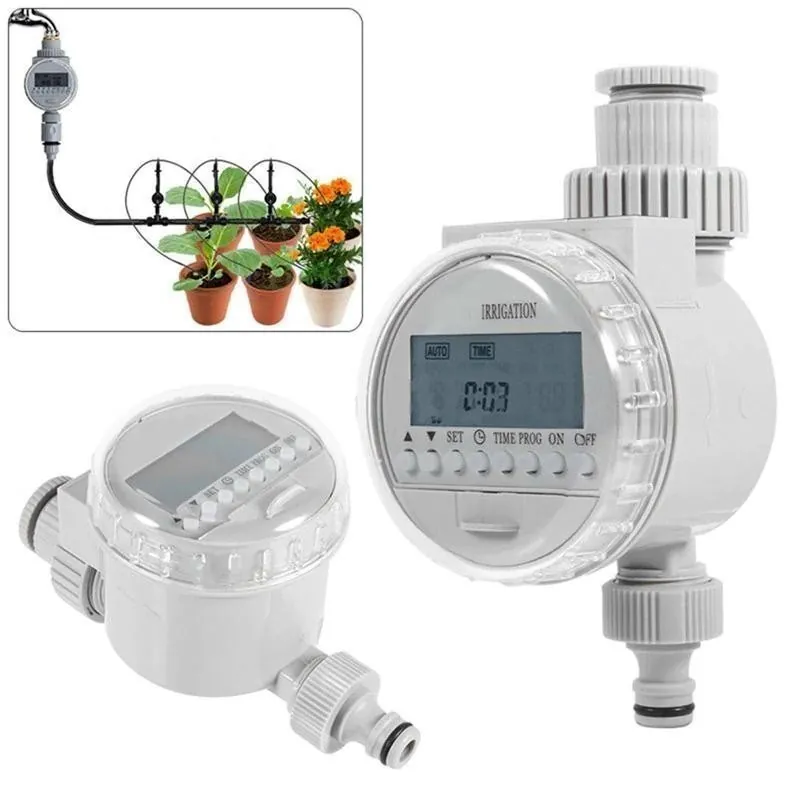 Watering Timer Solar Power Automatic Irrigation Watering Timer Programmable LCD Display Hose Timers Irrigation System