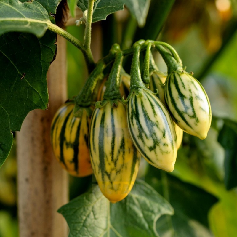 STRIPED TOGA Auberginefrön | 2,25 €